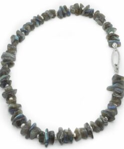 Collana labradorite e perle