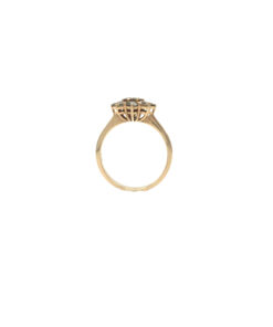 Anello in oro rosa e diamanti brown