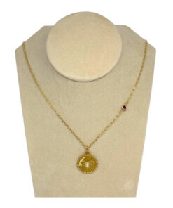 Collana +ciondolo zodiaco positivo ariete argento dorato caramella gioielli