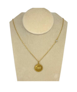 Collana + ciondolo zodiaco positivo cancro argento dorato caramella gioielli