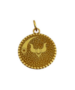 Ciondolo zodiaco positivo toro argento dorato caramella