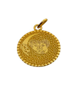 Ciondolo zodiaco positivo gemelli argento dorato caramella