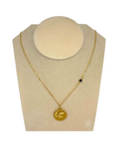 Collana + ciondolo acquario argento dorato caramella gioielli