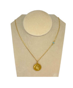 Collana + ciondolo capricorno argento dorato caramella gioielli