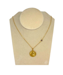 Collana + ciondolo zodiaco positivo vergine argento dorato caramella gioielli